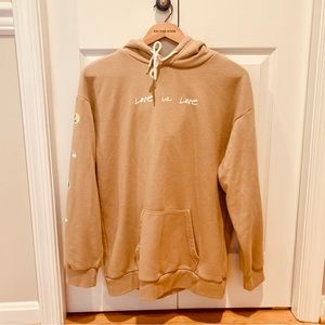 Tan happy hoodie